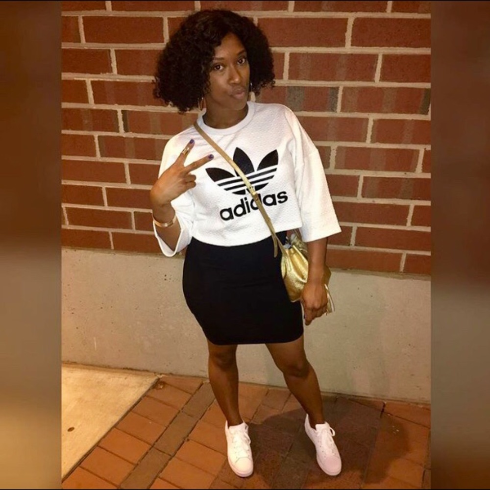 Adidas Originals Diamond Jacquard Crop Sweater